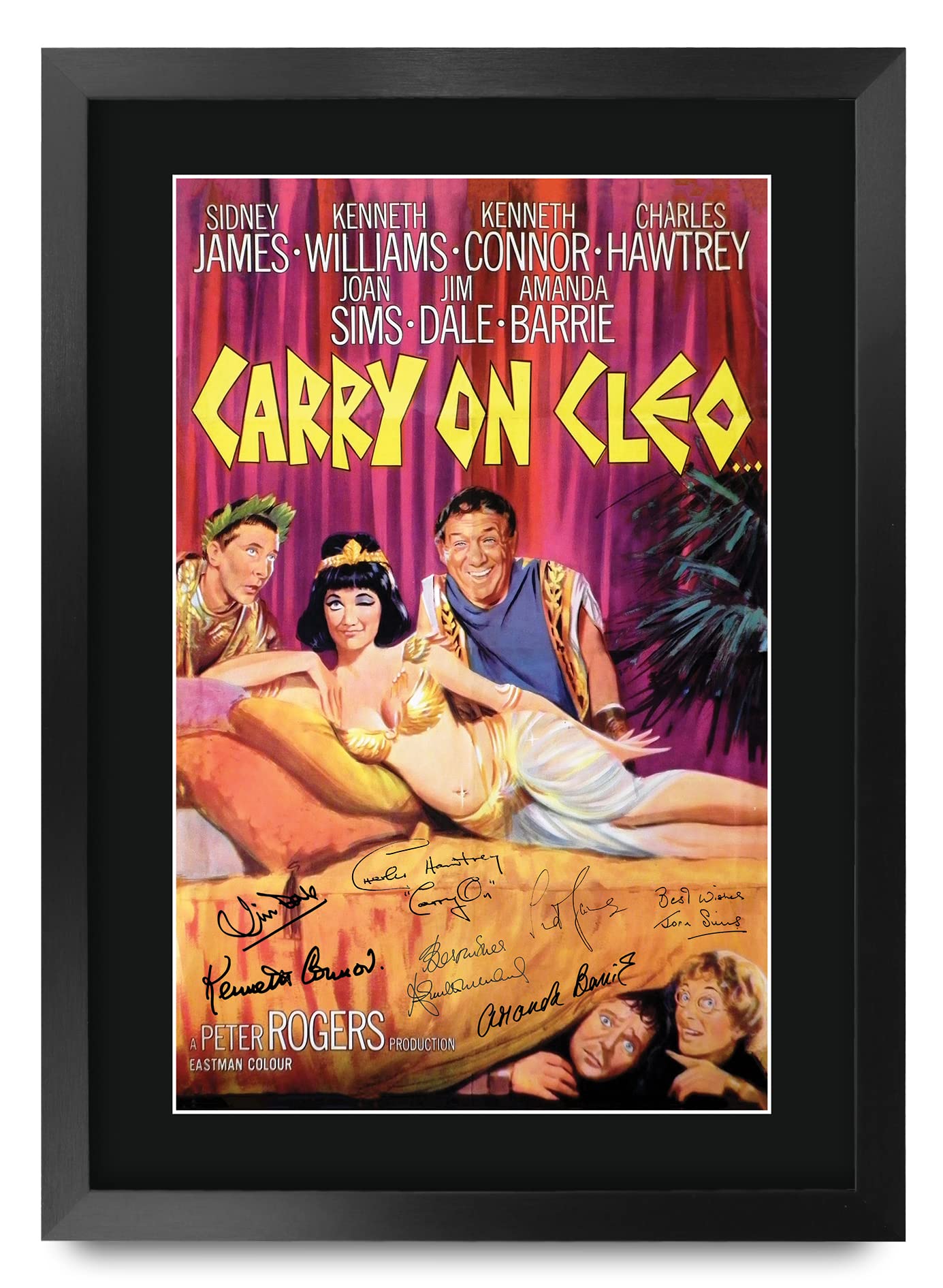 HWC Trading FR A3 Carry on Cleo Gifts Printed Poster Signed Autograph Picture for Movie Memorabilia Fans - A3 Framed