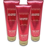 Bath & Body Works Strawberry Pound Cake Ultimate Hydration Body Cream 8 oz each - Pack of 3