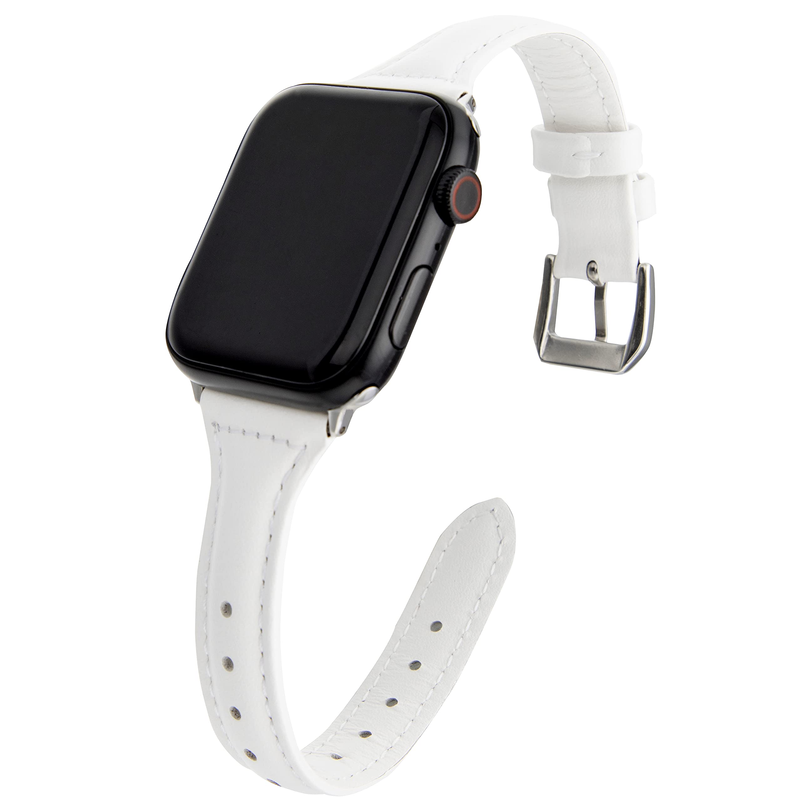 SEURE Leather Band Compatible with Apple Watch Strap 38mm 40mm 41mm 42mm 44mm 45mm,Women Men slim soft Bracelet Wristband for Series 8/7/6/5/4/3/2/1/SE — image 1
