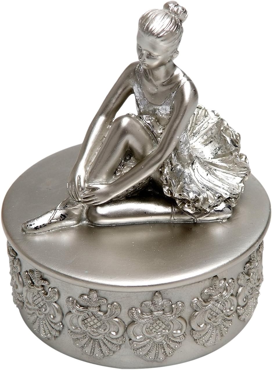 Alexandra House Home Box Oval Ballerina Silver Silver