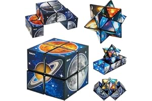2-in-1 Star Magic Cube and Starry Puzzle Toy Star Cubes for Boys Girls 3-12 Years Old Birthday Presents Gift Ideas Educationa
