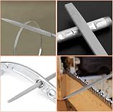 Preciva 6Pcs Needle File Set Carbon Steel Mini File Collection Flat Round view 6