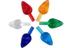 National Artcraft Large Twist-Style Ceramic Christmas Tree Light Ornaments - 25/Pack