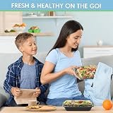 GUANFU 20 Pack Meal Prep Containers 28 oz BPA Free Microwave Safe Lids view 6