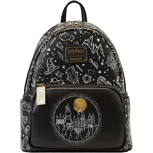 NWT Harry Potter Black & Gold Mini Backpack Harry Potter Celestial Magical Creatures Mini Backpack | Hot  main image 3