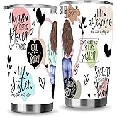 Bofemgt Sister Gifts - Stainless Steel Coffee Tumbler Travel Mug 20oz Gifts for Women - Best Friend, Birthday Gift