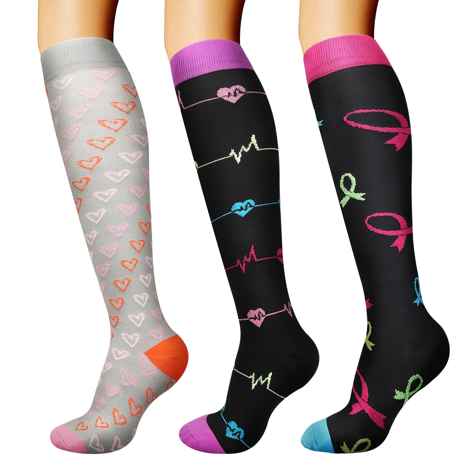 DRESHOW Compression Socks For Men & Women Best Support for Athletic Running Flight Travel Cycling — image 1