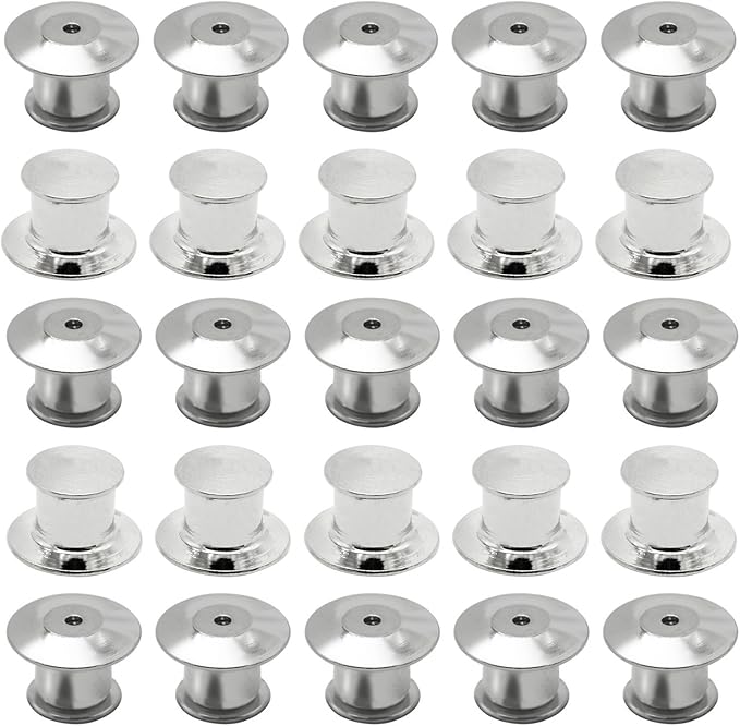 100pcs Locking Pin Keepers Backs, Doubletwo Pin Backs Locking Bulk