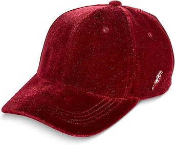 burgundy velvet baseball cap