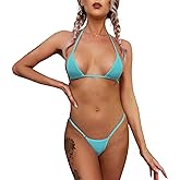 Dadress G String Mini Bikini Sets Sexy Swimsuit Micro Bra Bikinis Lingerie for Women