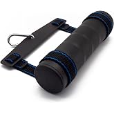 Arm Wrestling Exercise Handle - Metal Handle and Strap for Training at The Gym, Wrist and Forearm Strengthener, Workout Equipment, Fat Grip