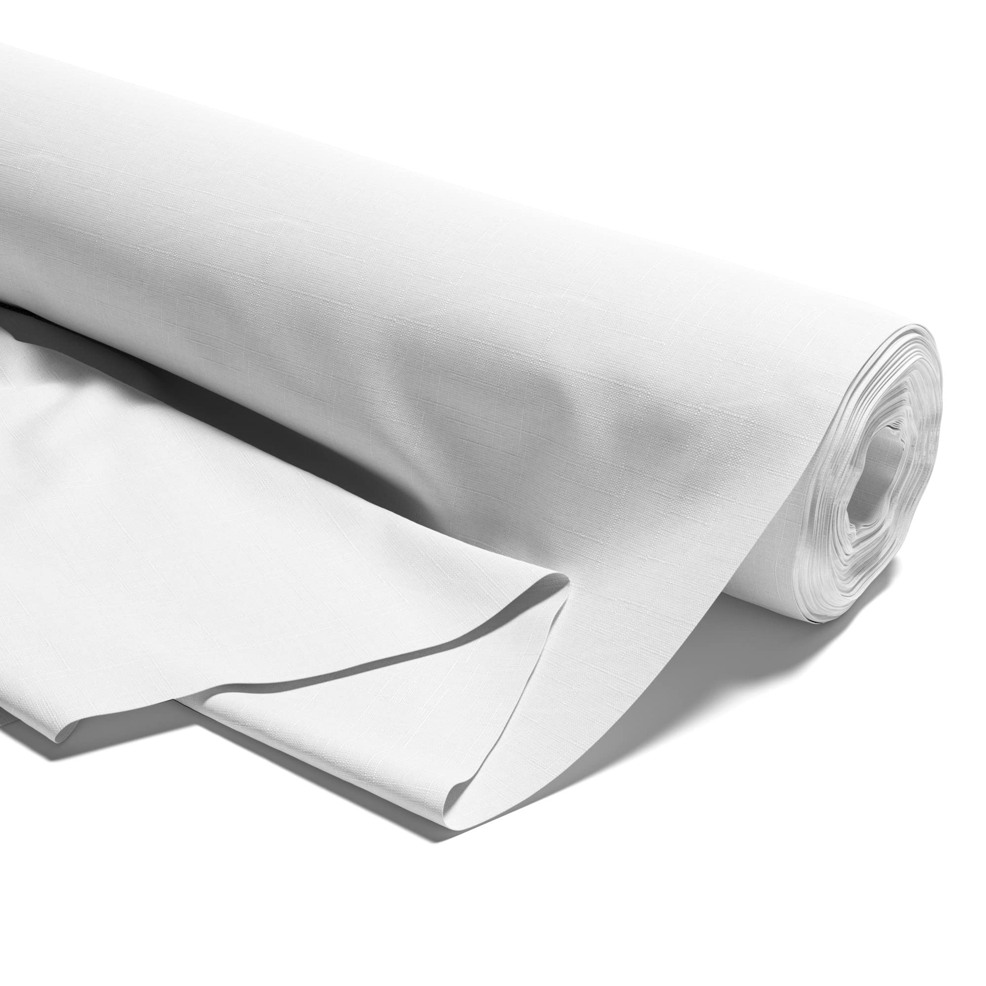 Fabric by the Meter Cotton 0.5 M x 160 cm - Fabrics for Sewing Decoration and DIY Projects Ideal for Clothing Home Textiles and craftwork Oeko-Tex 3. White — image 1