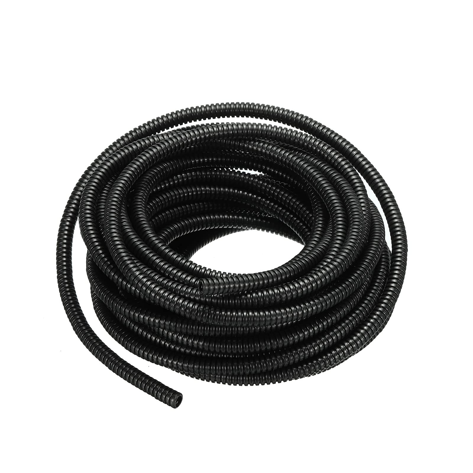 DMiotech 7mmx5mmx8m PVC Non-Split Corrugated Tubing Indoor Outdoor Cord Management for Wrap Tidy Office Garden