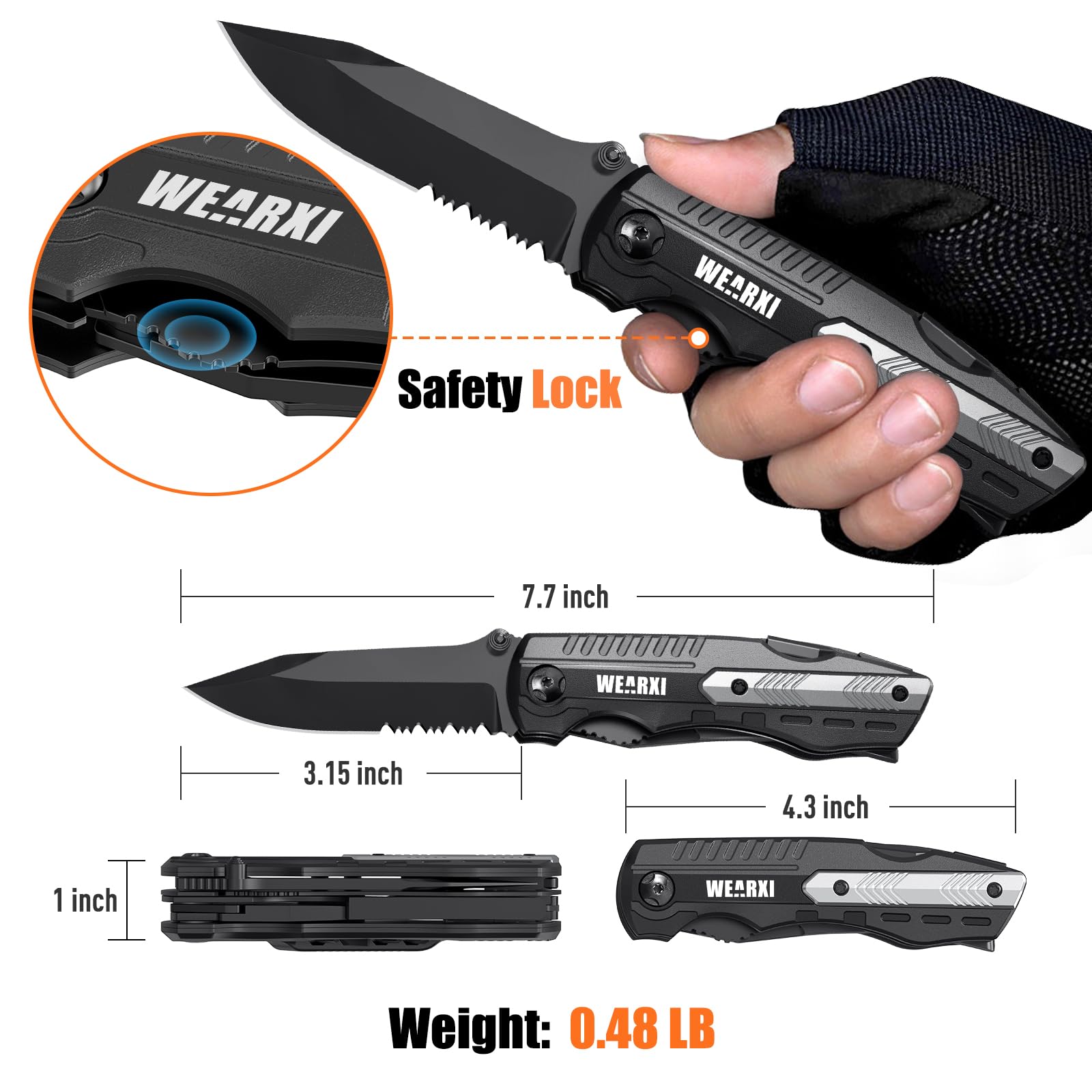 WEARXI Geschenke für Männer, Multitool Taschenmesser, Männergeschenke, Papa Geschenk, Klappmesser, Geburtstagsgeschenk Gadgets für Männer, Messer Outdoor, Adventskalender Füllung Weihnachten Geschenke 4