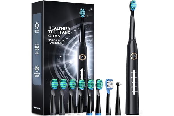 TEETHEORY Sonic Electric Toothbrushes for Adults and Kids, 8 Brush Heads Electric Toothbrush with 40000 VPM Deep Clean 5 Mode