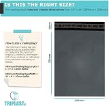 Triplast 10 x 14-Inch Plastic Mailing Bags Grey Pack of 200 view 2