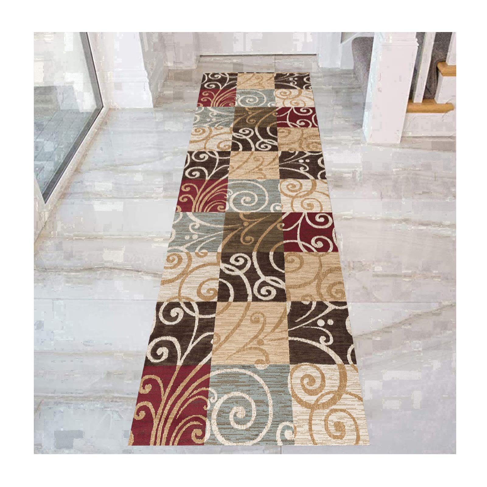 HAIPENG Very Long Runner Rug for Hallway, Narrow Entryway Carpet Slip Resistant, Cuttable Area Rugs for Kitchen Corridor Doorway Stairs, Custom Length (Color : Multi-colored, Size : 80x300cm)