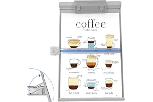 Barelove Desktop Document Paper Holder, Foldable Reading Book Copy Stand Shelf Easel Copyholder with 7 Adjustable Positions and Line Guide Page Clip, Great for Typing Speech A4 Paper Music Recipe