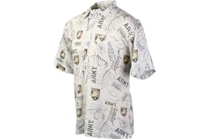 Wes and Willy Mens College Hawaiian Short Sleeve Button Down Shirt Vintage Floral