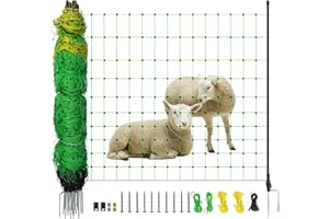 L-FENCE LYDITE FENCE Electric Fence Netting, 47.2" H x 164' L, Portable Livestock Nets Mesh for Hog, Dogs, Deer, Goats, Larger Animals Electric Fencing for Backyards, Homesteaders, Farms, Ranches, Gardens