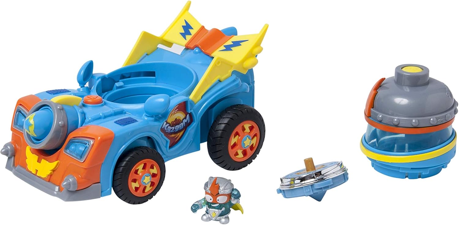 SUPERTHINGS Kid Kazoom Vehicle - Contains 1 vehicle with 1 launcher and top and 1 exclusive figure, Multicolor - Image 4