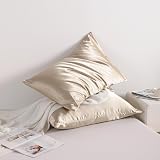 NTBAY Silk Satin Pillowcases 2 Pack Taupe 50x90 cm Envelope Closure view 6