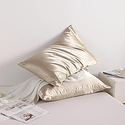 NTBAY 2 Pack Satin Standard Pillowcases for Hair