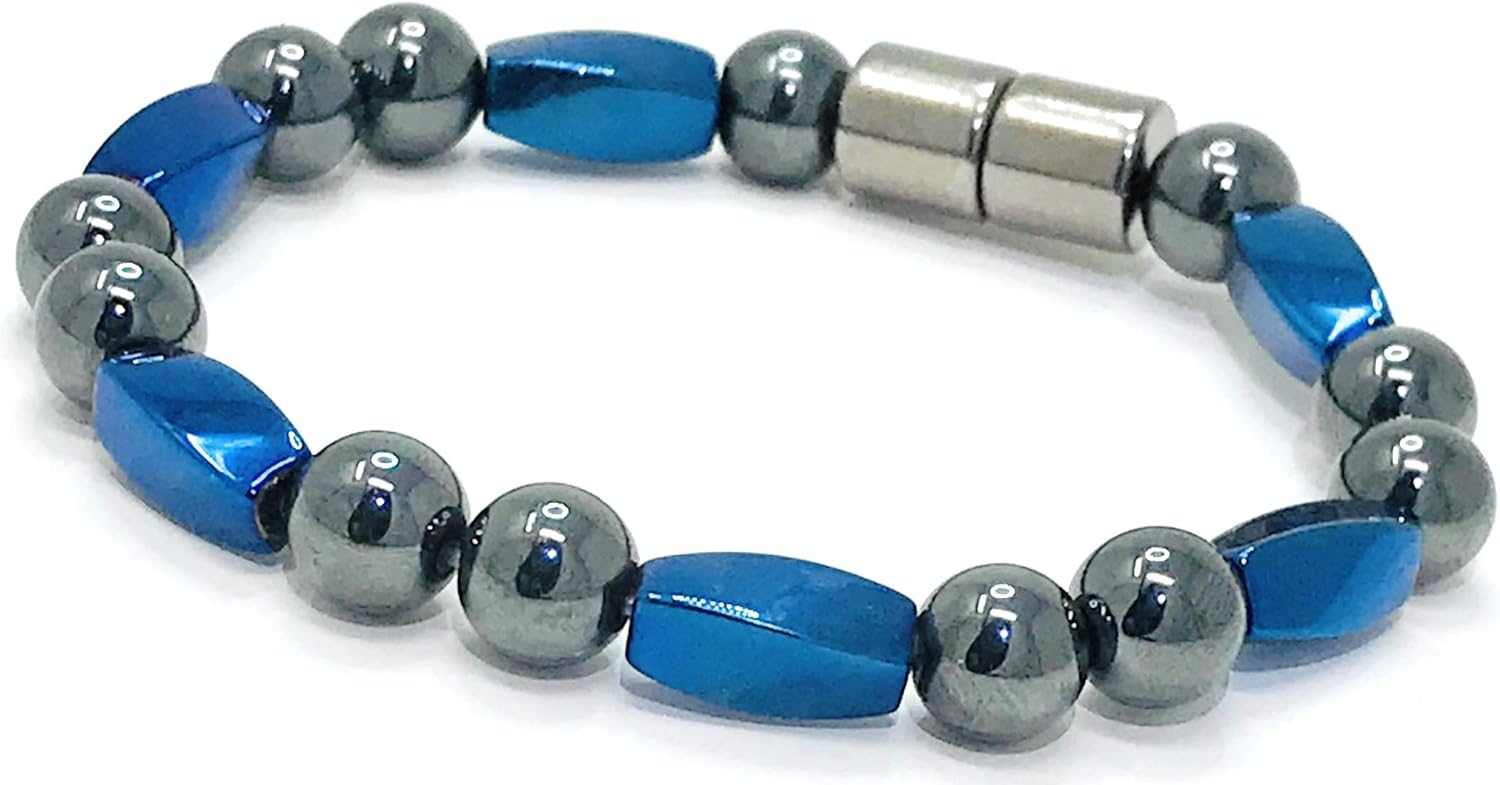 HIGHPOWER Magnetic Hematite Bracelet for Natural Pain Relief and Weight Loss (7.5 Inch): Health & Personal Care