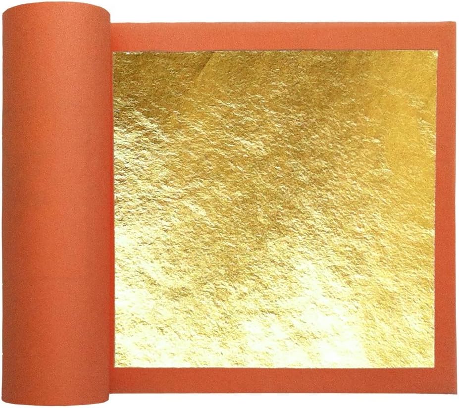Book of Real 22k Gold Leaf 3-1/8" Square, Loose Leaf, 25 Leaves
