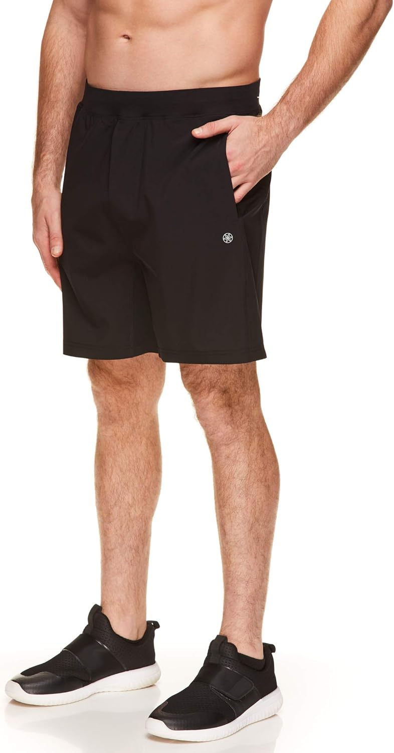 Gaiam Men's Yoga Shorts Performance Heather Gym & Workout