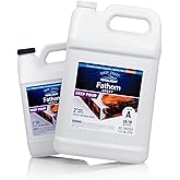 TotalBoat Fathom Deep Pour Epoxy Resin 1.5 Gallon Kit - 2-3" Depth Crystal-Clear Low Viscosity UV-Resistant Formula for Bubble-Free Casting, River Tables, Flower Preservation, DIY Crafts, and Wood