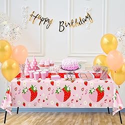 WNINK 4 Pack Strawberry Tablecloths Strawberry