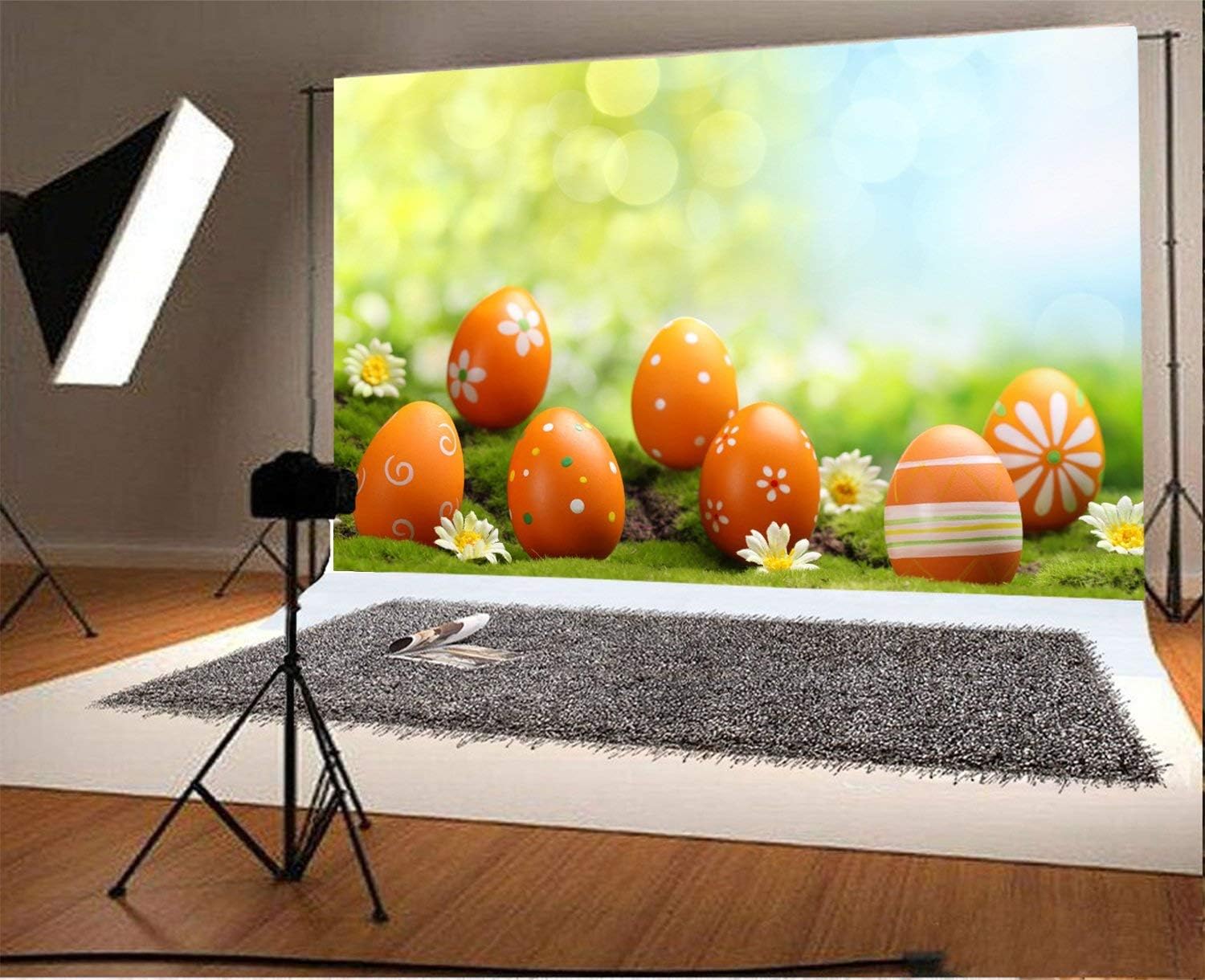 Store 10x6 5ft Vinyl Photography Backdrop Happy Easter Eggs Fresh Flowers Green Grass Field Bokeh Halos Sparkle Sequins Spring Photo Background Children Baby Adults Portraits Backdrop Cheap Sale Sice Si Org
