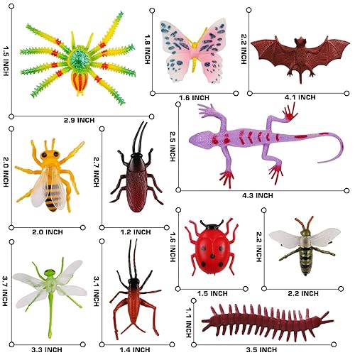 100 Pcs Realistic Mini Bugs Toy, Plastic Insects Figurines For Kid Children  Toddler, Fake Play Bug For Insect