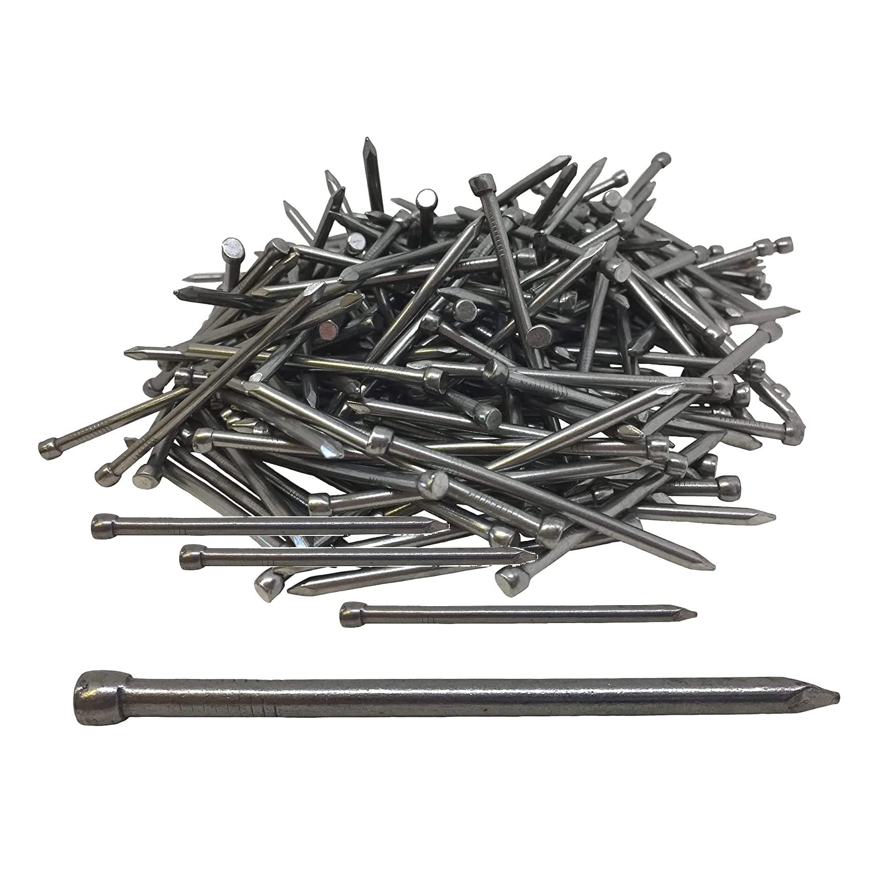 TERF® 40mm X 2.36mm Bright Finish Round Lost Head Nails 40mm (1.5 inch) X 2.36mm Lost Head Nails For Soft and Harboard Cabinet and Joinery Work Furniture Craft