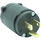 Journeyman-Pro 515PV 15 Amp 120-125 Volt, NEMA 5-15P, 2Pole 3Wire, Straight Blade, Male Plug Replacement Cord Outlet, Commerc