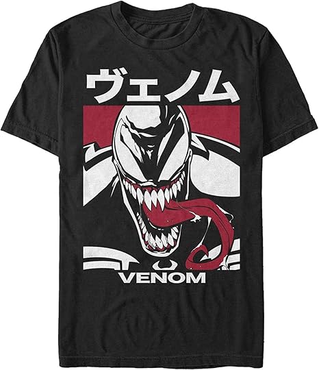 Amazon Cumentate Marvelマーベルヴェノム日本語漢字キャラクターメンズショートファニーtシャツ半袖 S 4l Tシャツ カットソー 通販