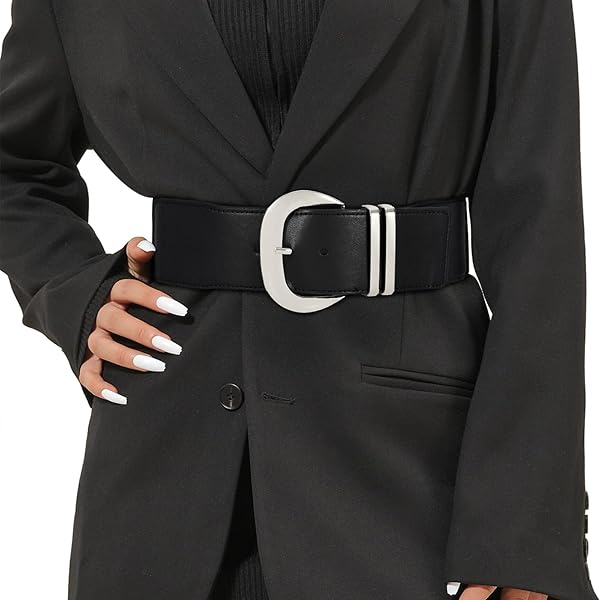 Faux Leather Waist Belt Wide Cinch Belt for Dress Costume Cosplay Chic INSPIRE CHIC Women main image 3