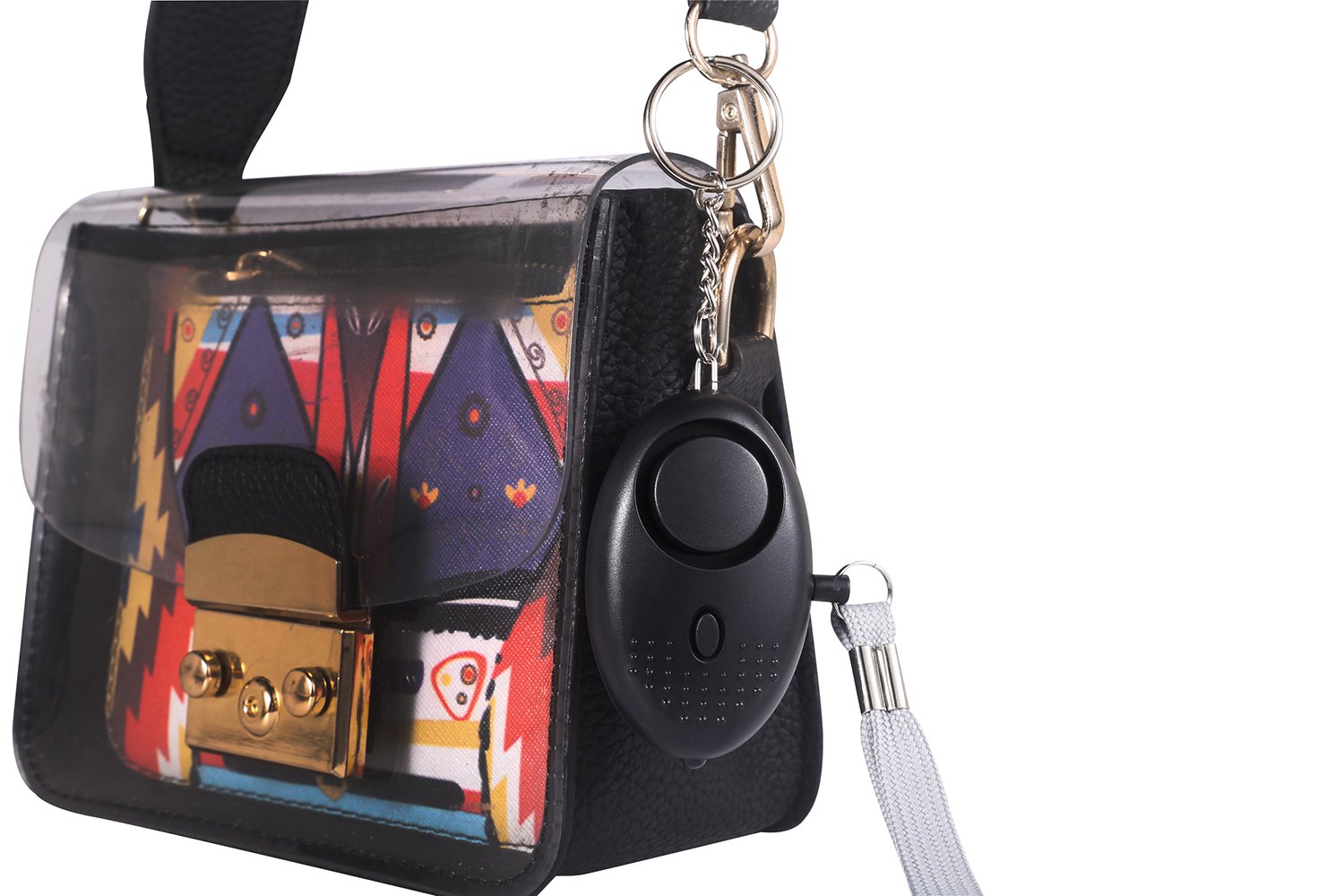 Personal Alarm Keychain for Women, Safe Sound Personal Alarm, Portable Personal Alarm for Girls, 130DB Emergency Self-Defense Security Alarm system w/ LED Light for Outdoor Men Girls Elderly Black