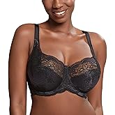 Panache Women's Clara Underwire Full Coverage Stretch Lace Bra | Supportive Full Fit Bra for Large Busts