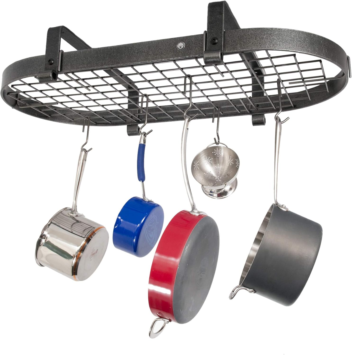 Amazon Com Enclume Premier Low Ceiling Oval Pot Rack Hammered