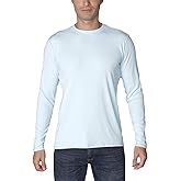 INGEAR Mens Loose Fit Shirt UPF Sun Shirts Everyday Long Sleeve T-Shirt Sun Protective Shirts for Mens (Light Blue, XX-Large)