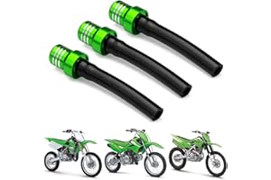 USTPO Dirt Bike Gas Cap Vent Hose 3 Pcs Fuel Tank Valve Tube Breather CNC Universal for 50-450cc KLX KX KLR KFX ATV Dirt Pit Bike Green
