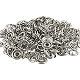10L0L 3/8 Inch Open-Ring Cap Gripper Grip Prong Stainless Steel Snaps No-Sew Button Fasteners Studs , Fastener Pliers (100-piece fastener snaps)