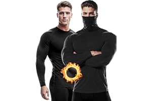 DRSKIN Men's Thermal Compression Shirts or Set Fleece Lined Base Layers Underwear Top & Bottom Sports Athletic Workout Winter