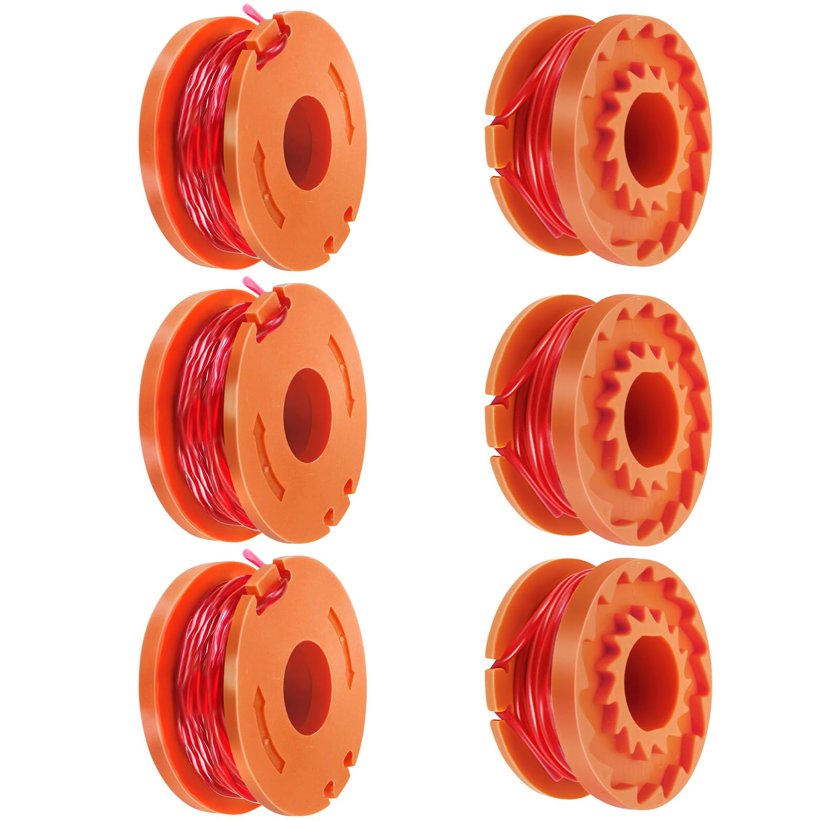 Odashen 6 Pcs Strimmer Spool Replacement for Worx WX150, for McGregor MCT2X1825 CLGT18LG/1 Trimmer Strimmer