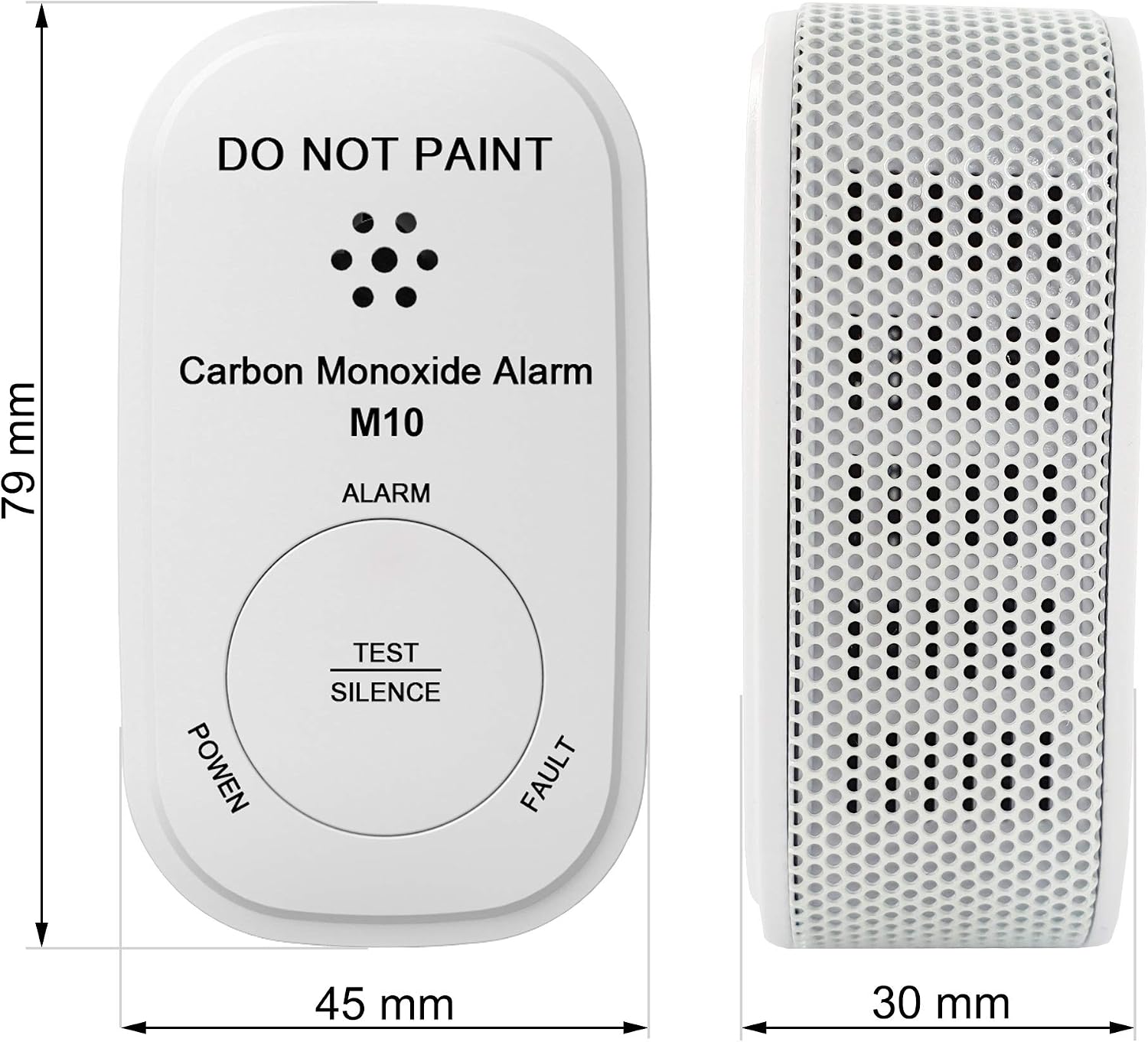Nemaxx M10 Mini CO 10-Year Battery, Carbon Monoxide 85 dB-Gas Alarm of The Latest Technology 75 mm - Image 5