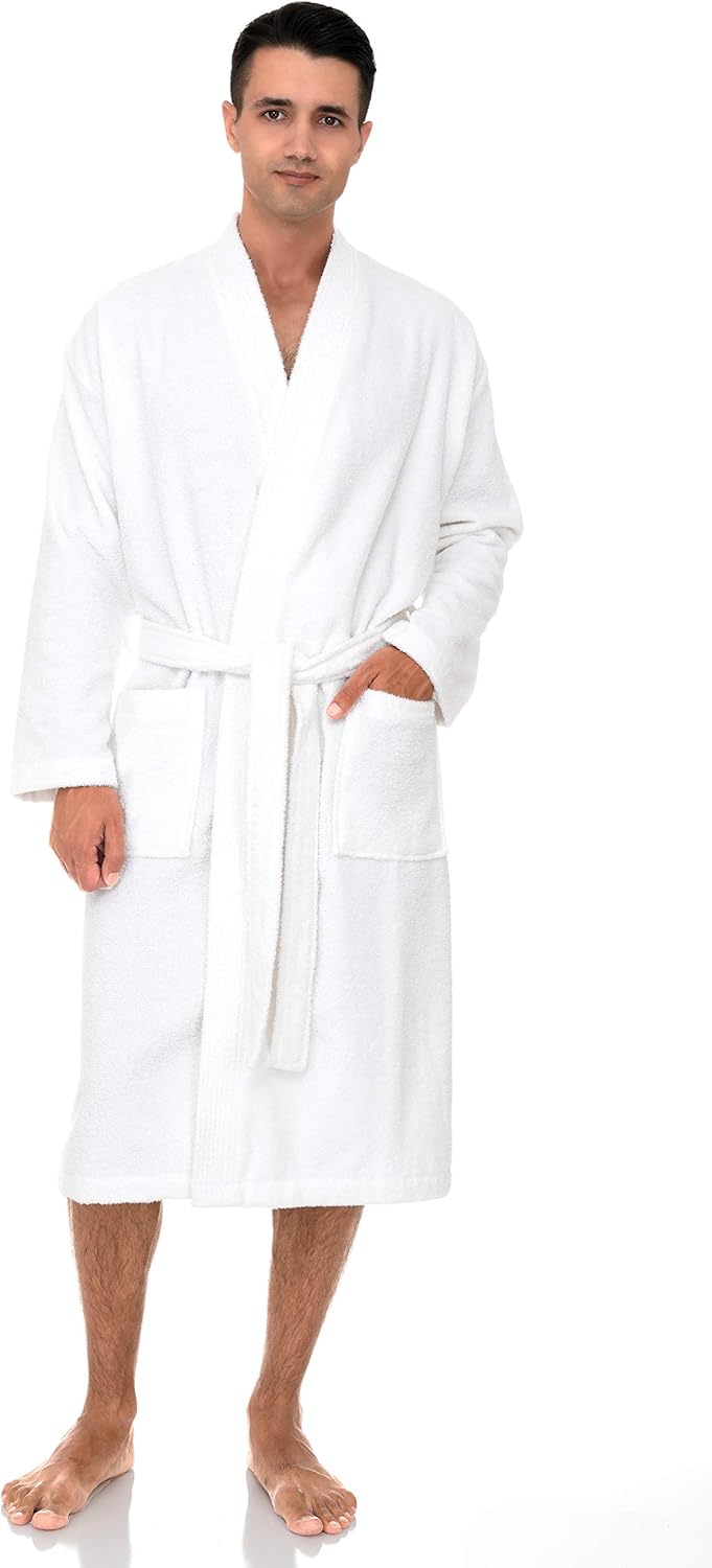 TowelSelections Men’s Robe, Turkish Cotton Terry Kimono Bathrobe at  Men’s Clothing store