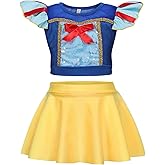 Jurebecia Girls Two Piece Swimsuit Princess Bikini Set Toddle Kids Ruffles Bathing Suit Role Play Swimwear