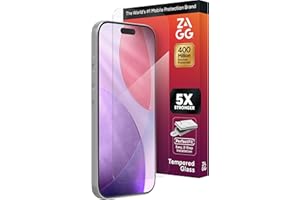 ZAGG Glass Elite Screen Protector for iPhone 17 Pro - 5X Stronger Tempered Glass, ClearPrint Technology for Smudge Free Clarity, Smooth Feel, Full Coverage, InvisibleShield, Easy Two-Step Installation